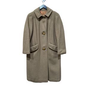 Vintage Union Made Beige Women's Camel Hair Coat